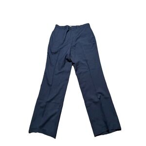 DSCP‎ Dress Pants Men's 34R Blue Pleated Uniform Trousers